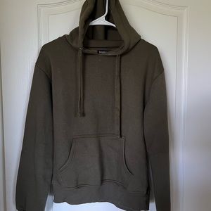 BOOHOO OLIVE HOODIE